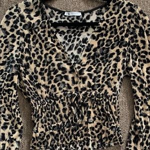 Zara leopard shirt